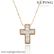 32279 Xuping trendy charm gold plated Cruz colgante